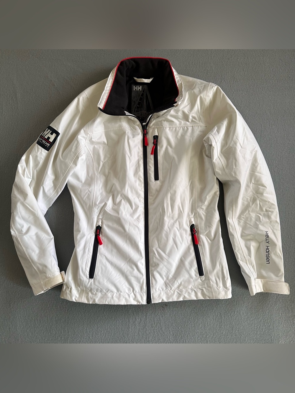Helly Hansen Women’s Crew Midlayer Sailing Jacket White HELLY TECH Size Small